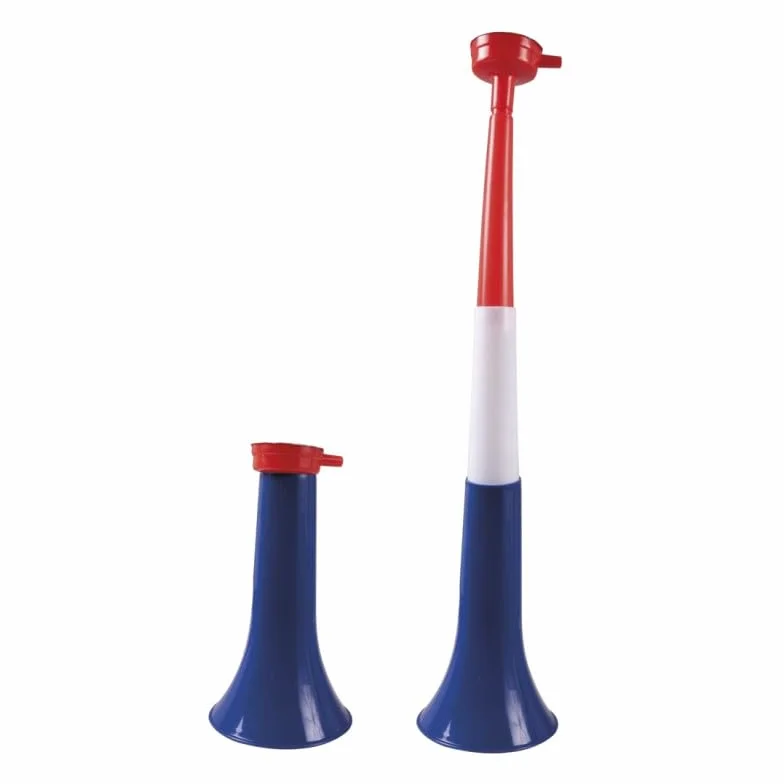 LES COTILLONS D'ALSACE Tromba Supporter France 59 cm | Blu Bianco Rosso | Vuvuzela Plastica | Stadio di calcio Rugby 2024 | senza Gas