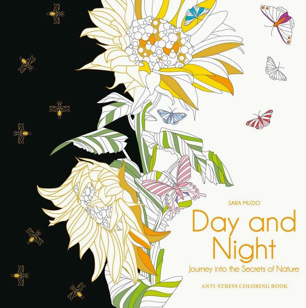 Day and Night Anti-Stress Coloring Book: Journey into the Secrets of Nature
