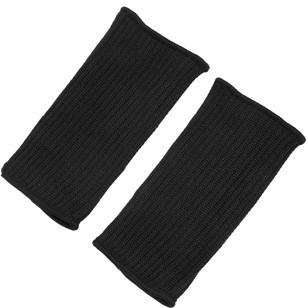 Protezioni per Avambraccio in Filo di Acciaio Inossidabile No. 10 22cm, Maniche Resistenti al Taglio 1 Paio