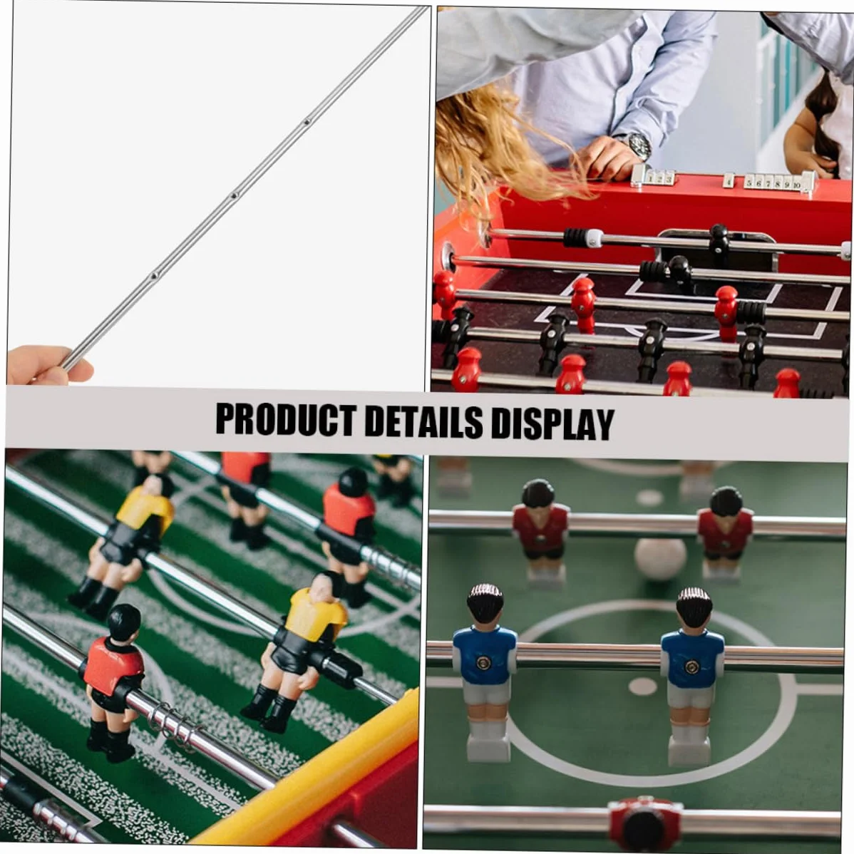 VICASKY 2 Pz Palo Con Maniglia Per Biliardino Calcio Balilla Gioco Futbolito Asta Barre Aste Per Biliardino Aste Di Ricambio Per Punto Palla Da Calcio Ferro Da Stiro
