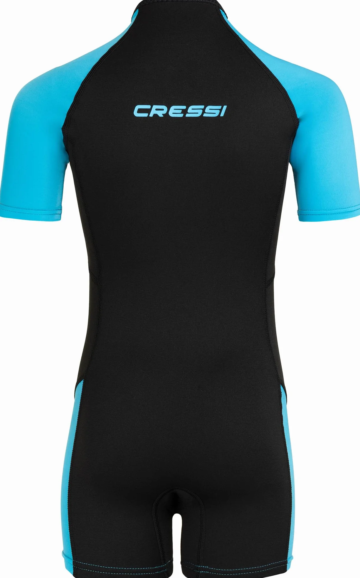 Cressi dal 1946 - Little Shark Muta Shorty 2 mm per Bambini Unisex a Maniche Corte con Protezione Termica e UV per Nuoto Snorkeling e Sport Acquatici con Zip Frontale
