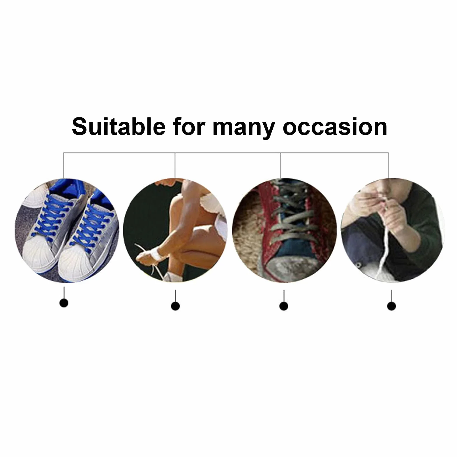 Cosiki Lacci per Scarpe Elastici, Niente Lacci per Scarpe Professionale Senza Cazzo di Calcio di Viaggio 12 Pezzi per Scaro di Sneaker in Silicone Elastico Impermeabile Portatile