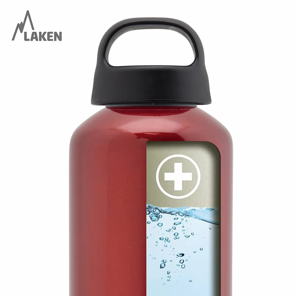 Laken Classic Borraccia Bottiglia d'acqua 1 Litro Granito Apertura Ampia Tappo a Vite con Impugnatura