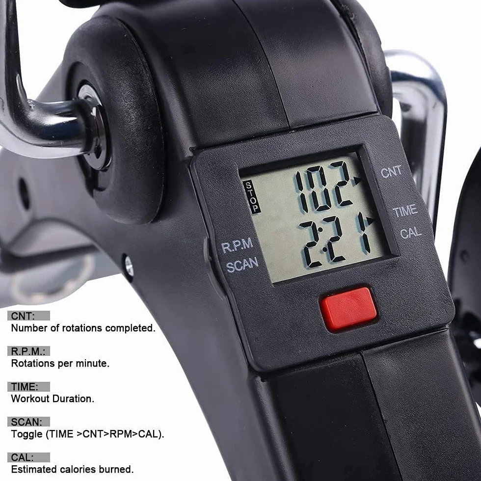 App Life Pedaliera Riabilitazione Mini Cyclette Dispositivo Medico Classe I Bike Bicicletta Anziani Pedali Antiscivolo Schermo Ginnastica Passiva Esercizio Fitness Gambe da Tavolo