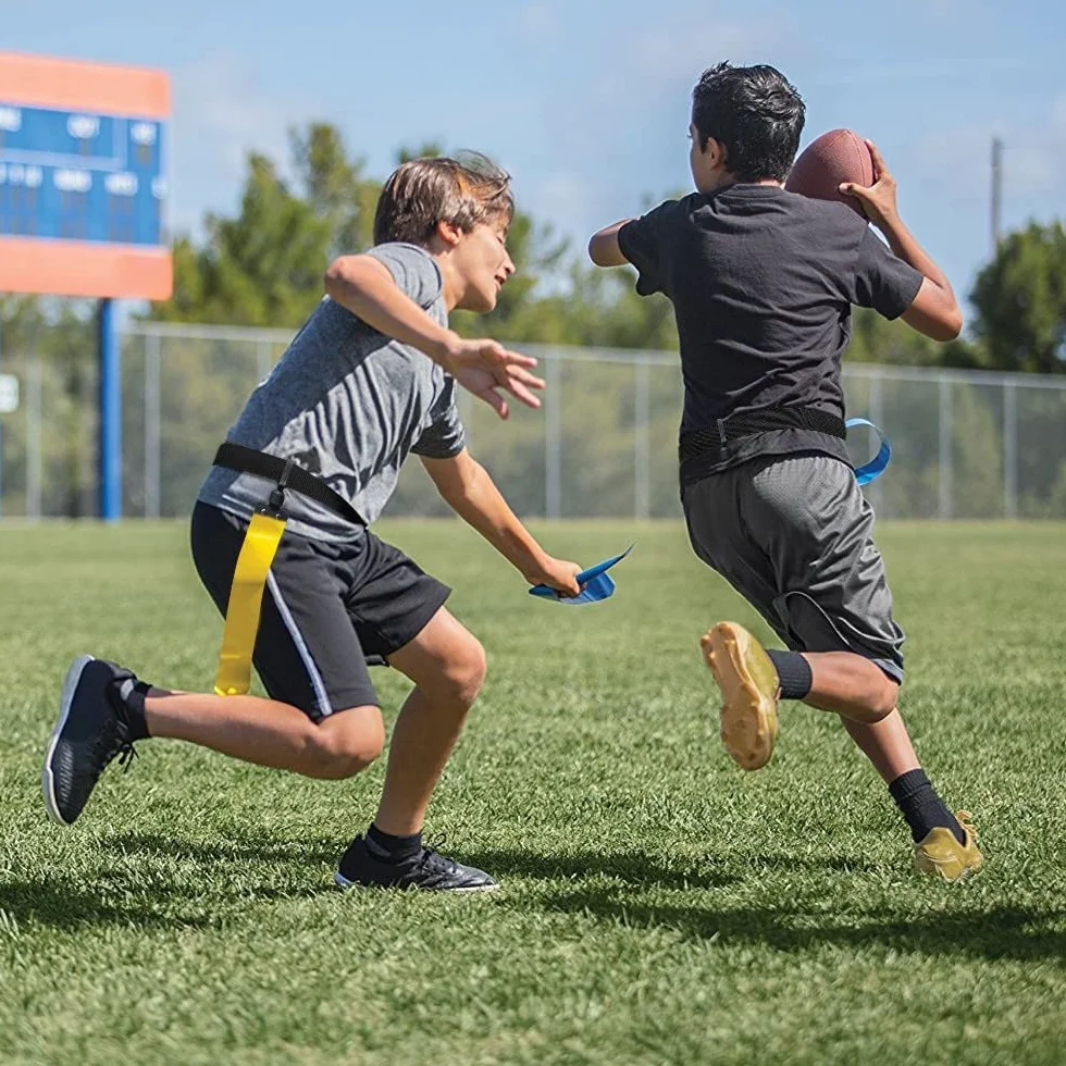 DONGKER Flag Football Belts, PVC Waist Belt 2 Flags Release Buckle per Allenamento