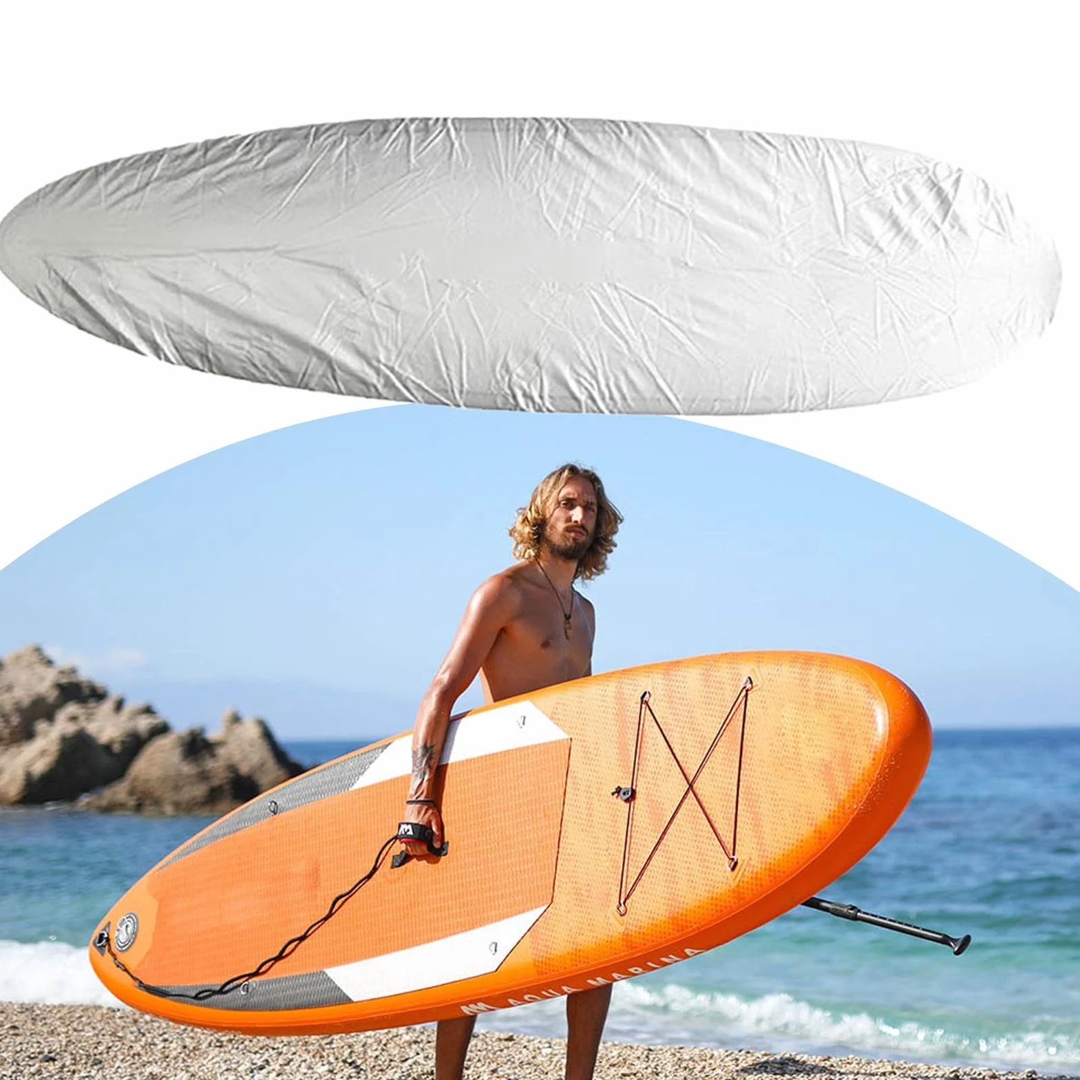 Generico Calza Protettiva Per Tavola Da Surf Copertura Anti-Polvere Accessori Antipolvere Protezione Solare Sport Acquatici