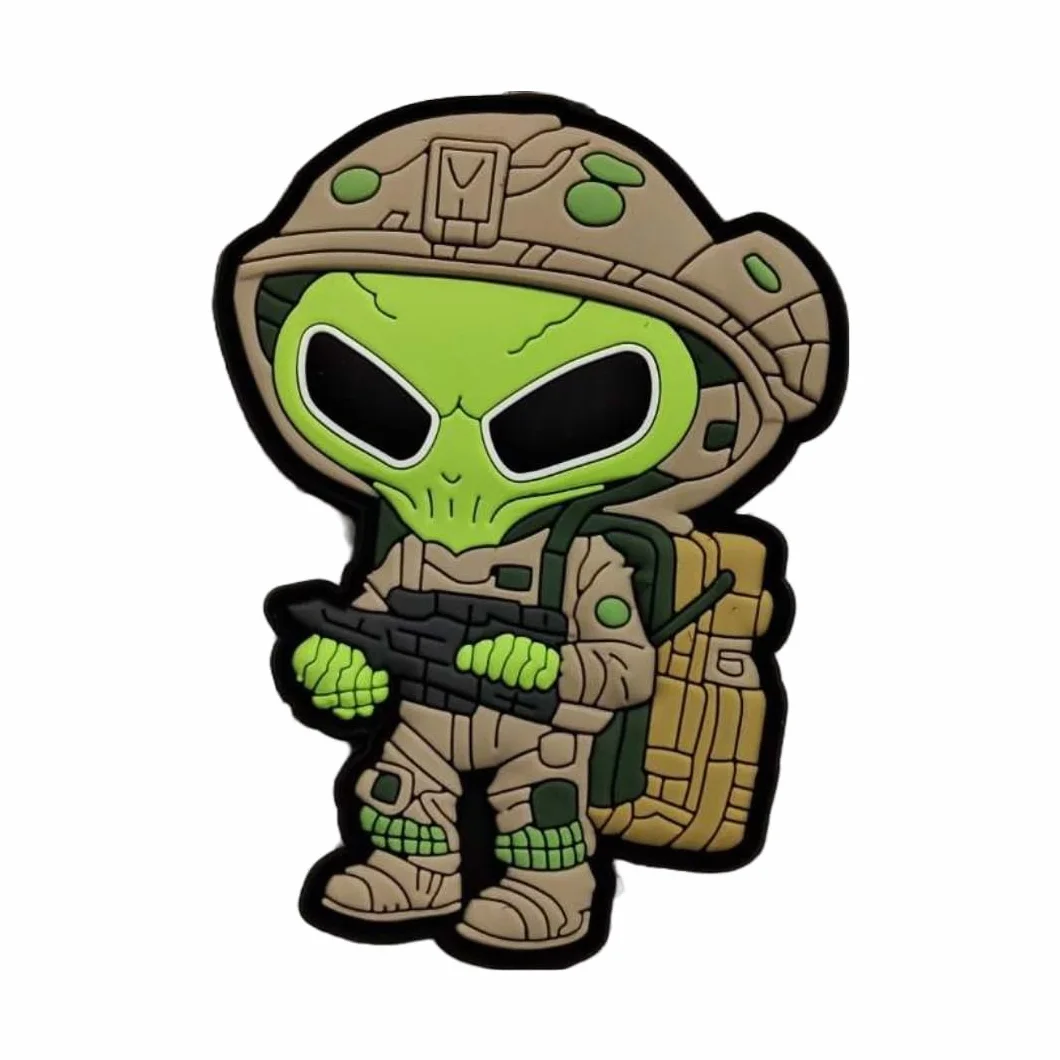 Pandiui23 Patch Militare Alien PVC Per Zaino Tattico, Patch Cross Trainning Per Zaini Militari, Accessorio Per Gym Progettato Per Zaini E Gilet (Alien)