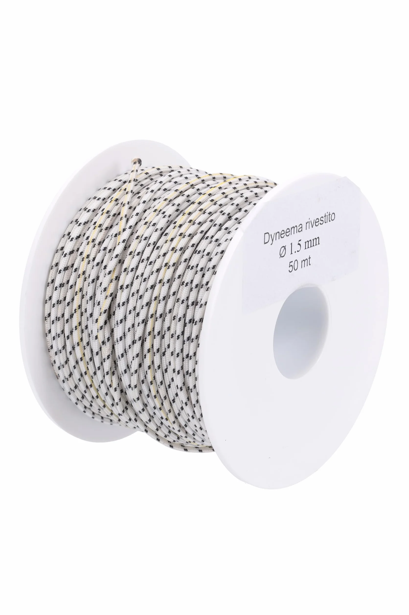 Sagola Dyneema SK75 Bobina 50 mt Bianco Inserti Neri Ø1.5 mm