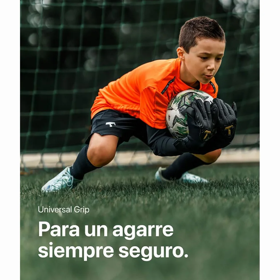 T1TAN Rebel Guanti da Portiere per Bambini Calcio con Protezione Dita