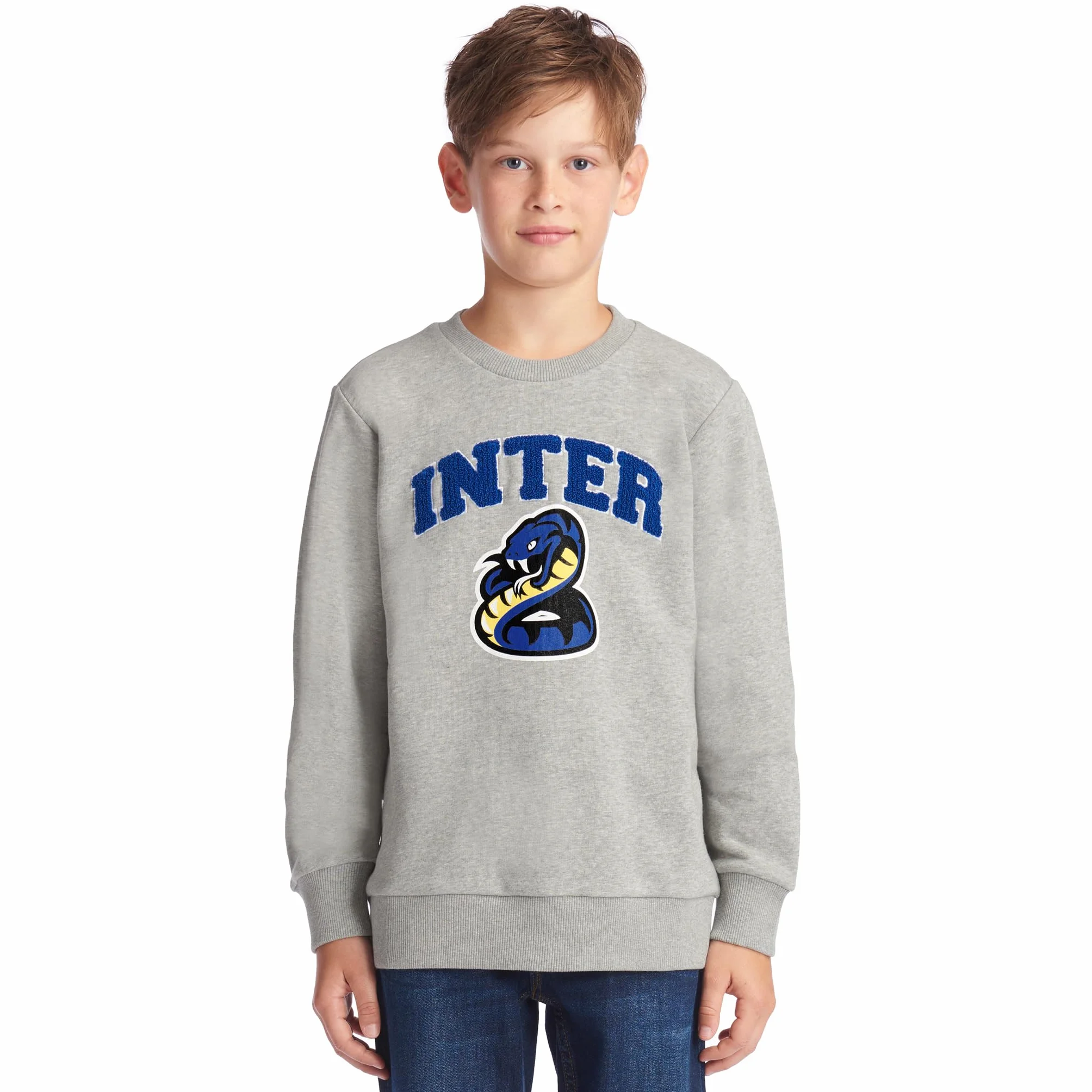 Inter T-Shirt, Adulto-Unisex, Prodotto Ufficiale, Design con Biscione Collezione Esclusiva Back to Stadium, 100% Cotone, Adatta a Tutti i Tifosi Nerazzurri