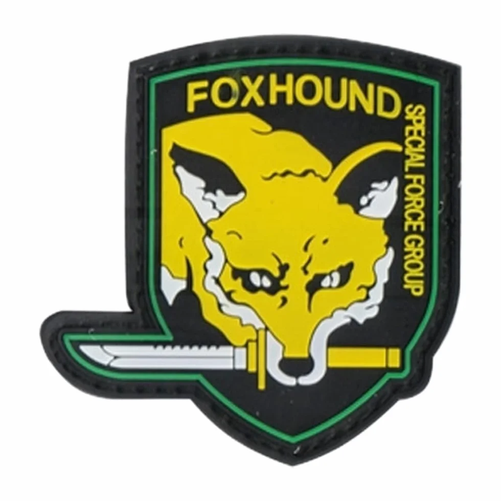 Distintivo in PVC Metal Gear Solid XOF, toppa in Chiusura A Strappo