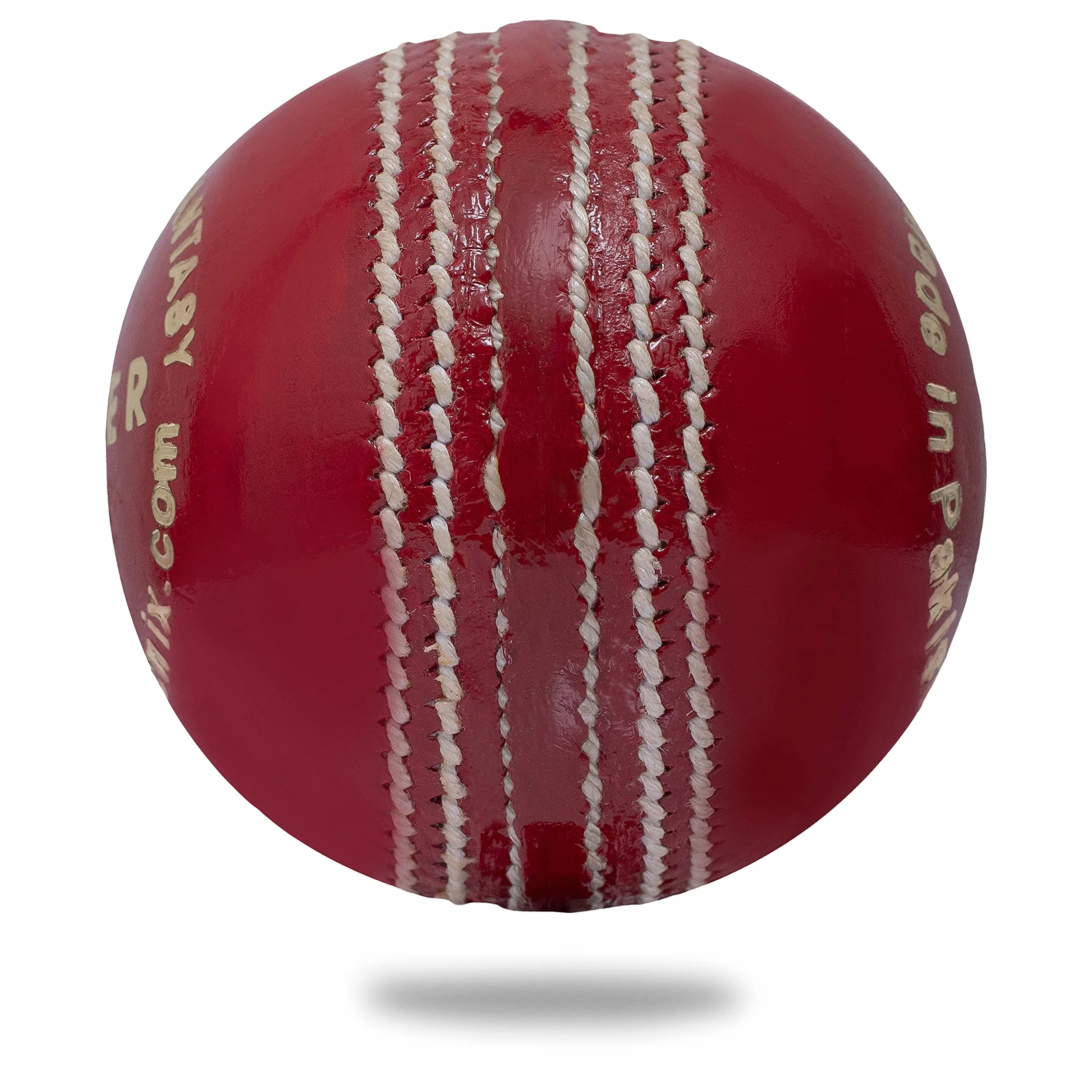 Cricket Ball Gold Red Leather 142g Practice Training