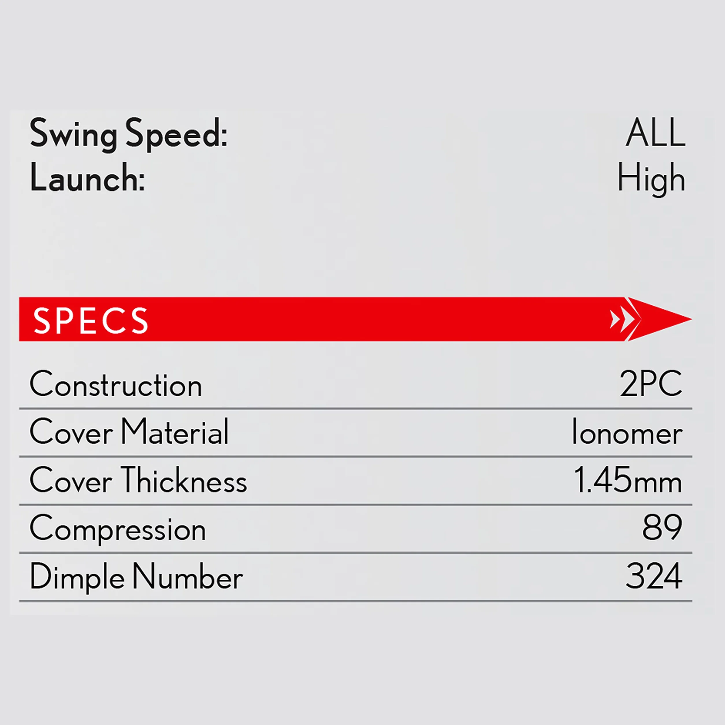 Srixon Distance 10 Dozzina Palline da Golf Alta Velocità Resistente