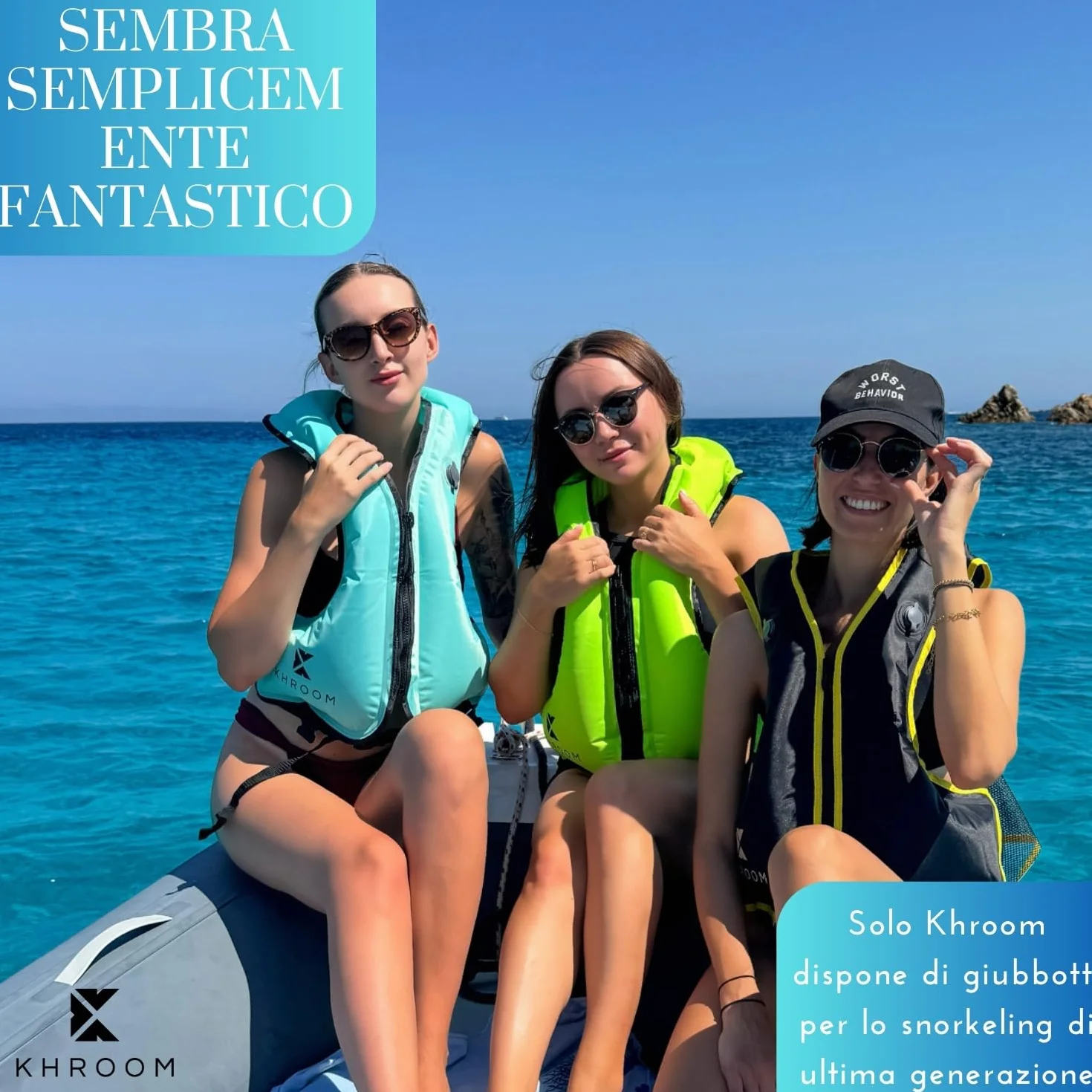 Gilet da snorkeling gonfiabile Khroom per Adulti 150–210 cm fino a 100 kg Kayak SUP