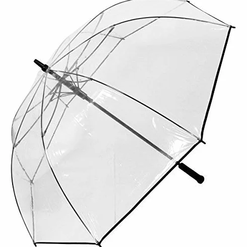 Ombrello da golf automatico, misura XXL, 124 cm, trasparente, extra grande