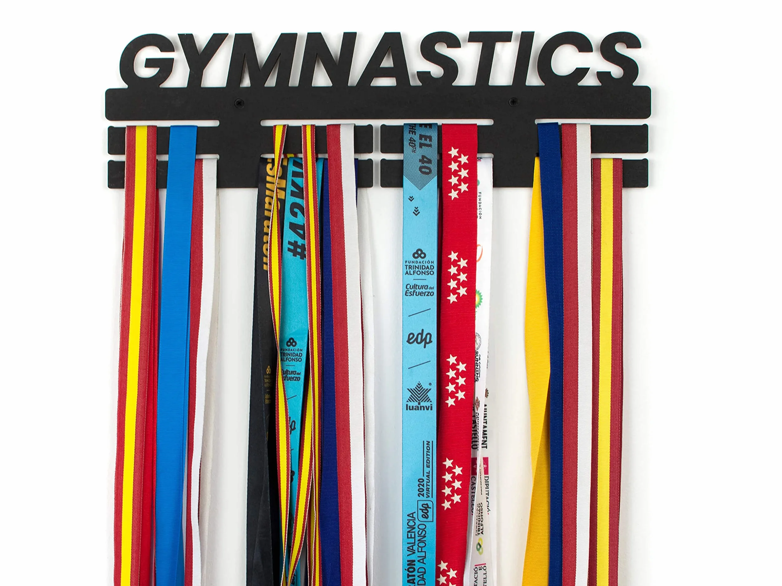 CONTRAXT Porta medaglie da Parete Legno Medagliere Appendi Espositore Sportiva Bambino Medal Hanger Display