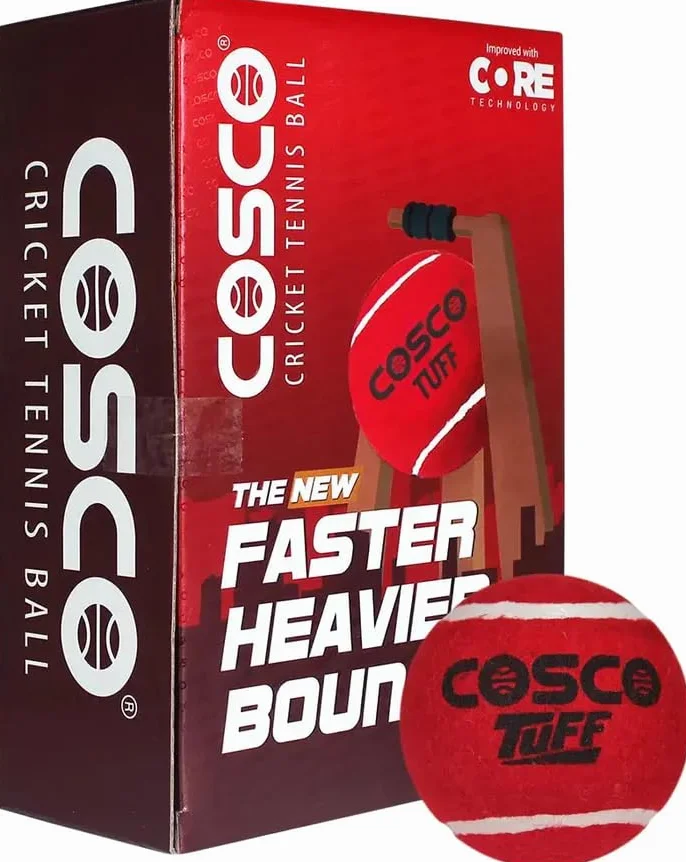 Cosco Tuff Palline da cricket pesanti confezione da 6 Rosso