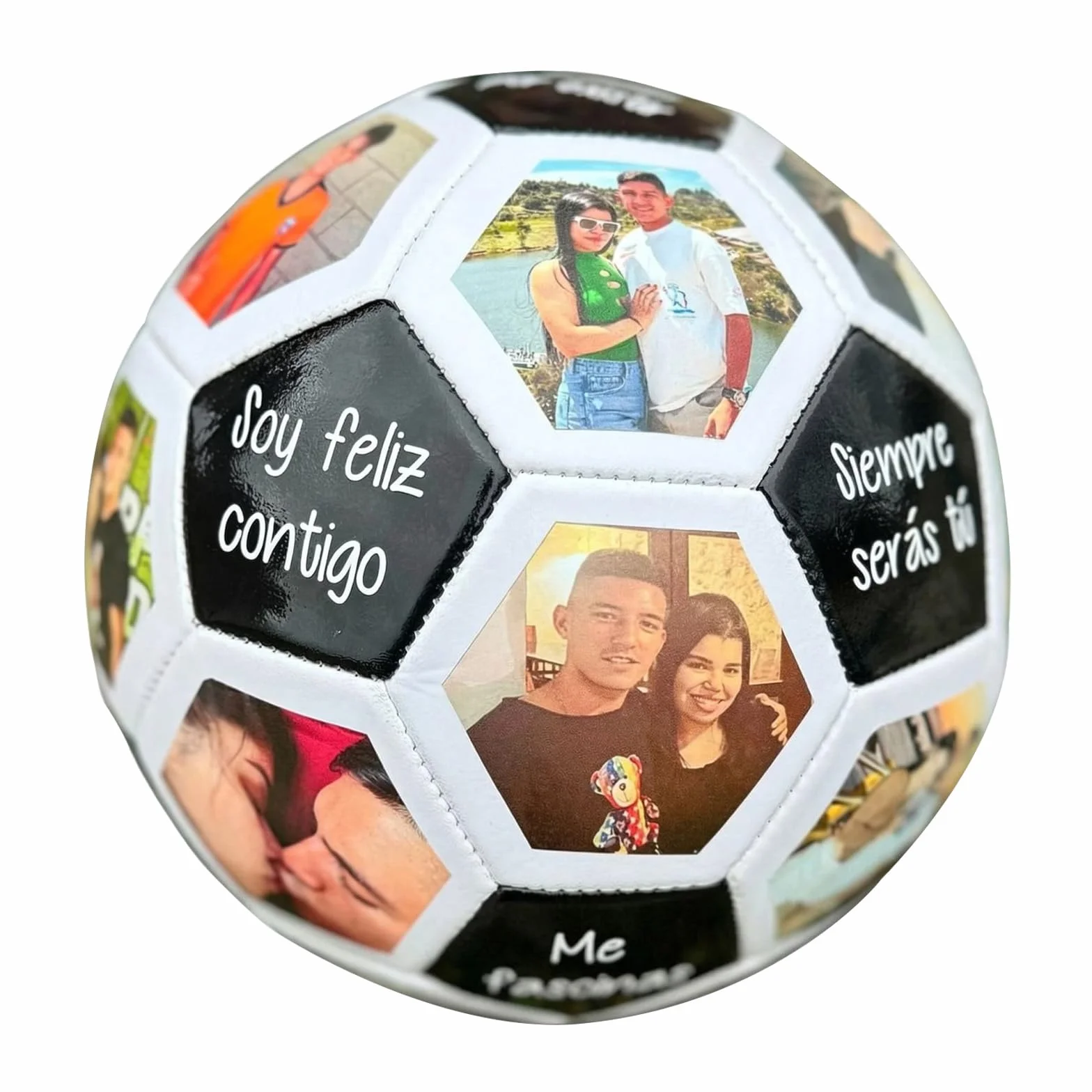 Pallone da Calcio Personalizzato con Foto e Testo PVC Resistente Misura Standard