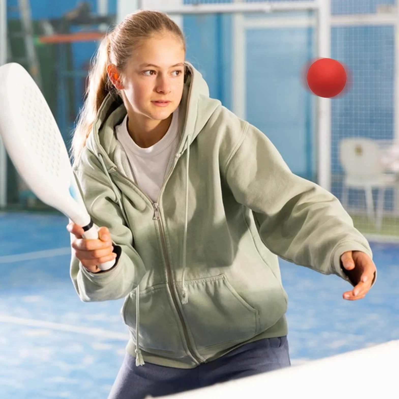 Palline da squash in gomma per principianti bambini 4 pezzi alta visibilità allenamento