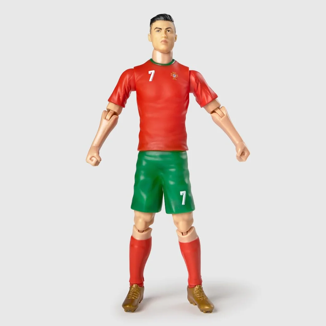 Megableu - Statuetta Calcio Ronaldo - 20 cm - Grande Figura Calciatore Realistico & Articolato - Licenza Ufficiale - 10 Punti Articolazione - Giocattolo Calcio Team Portogallo - Idea Regalo Fan