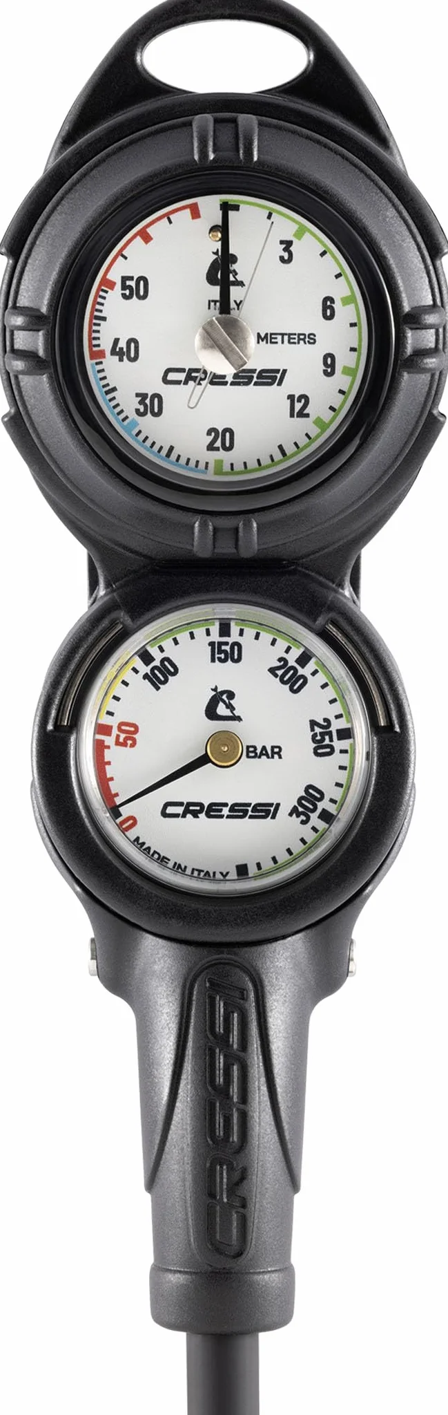 Cressi Console PD2 Pressure Depth Gauge 300 Bar White m - Manometro Pressione Profondimetro