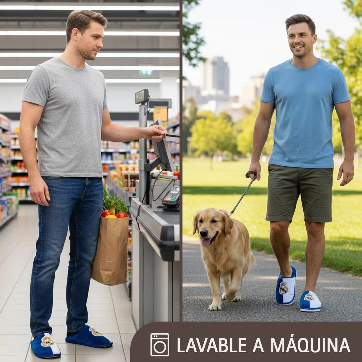 MARPEN SLIPPERS, Scarpe da casa Real Madrid CF ufficiali stagione 24/25 per uomo o donna, leggere invernali