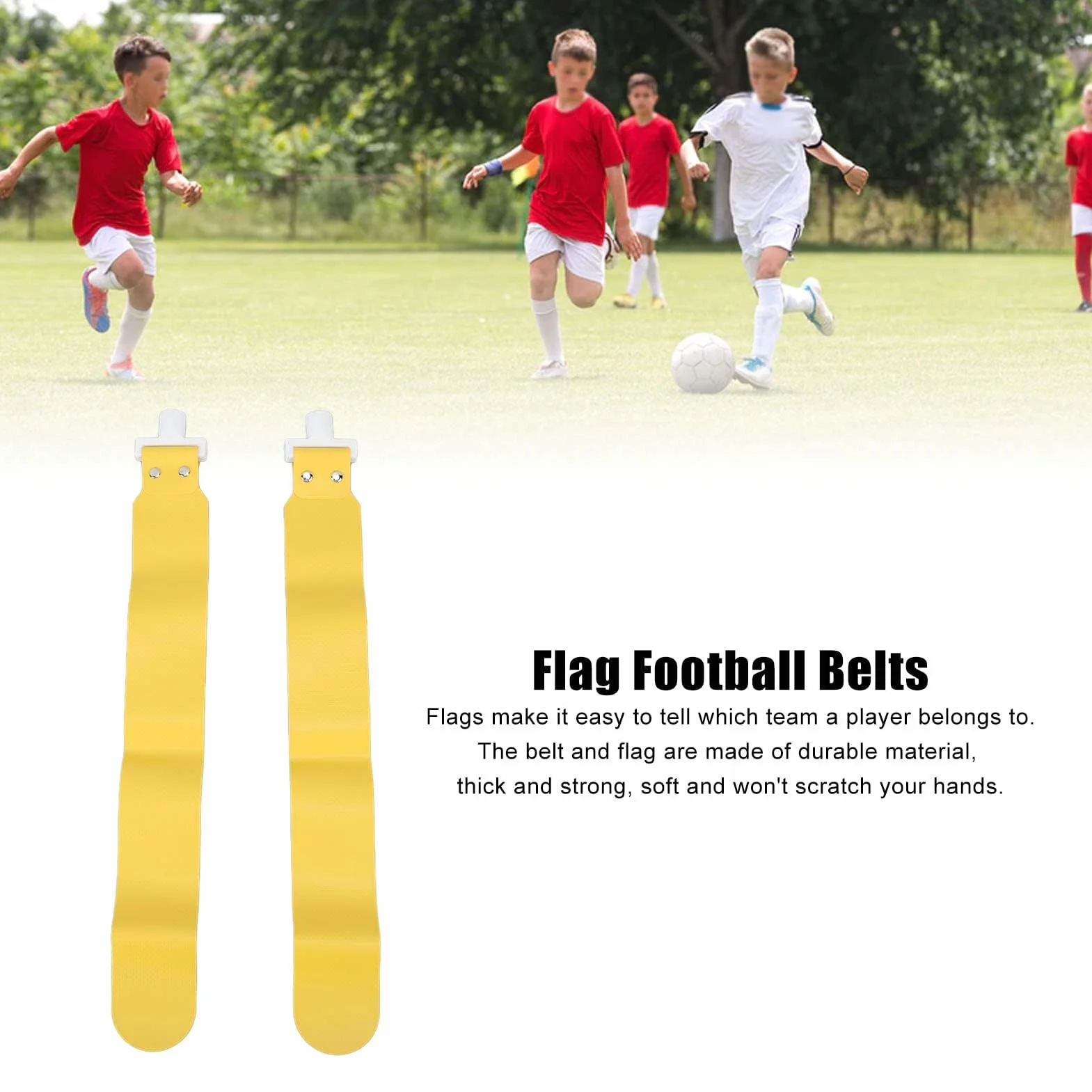 Calts Calts Flag Football Set, 5 giocatori regolabile, con fibbia Easy Lacring Away Belt