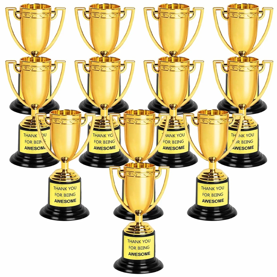 Mini Trofei Oro Plastica 12 Pezzi Premio Coppe per Feste Sportive
