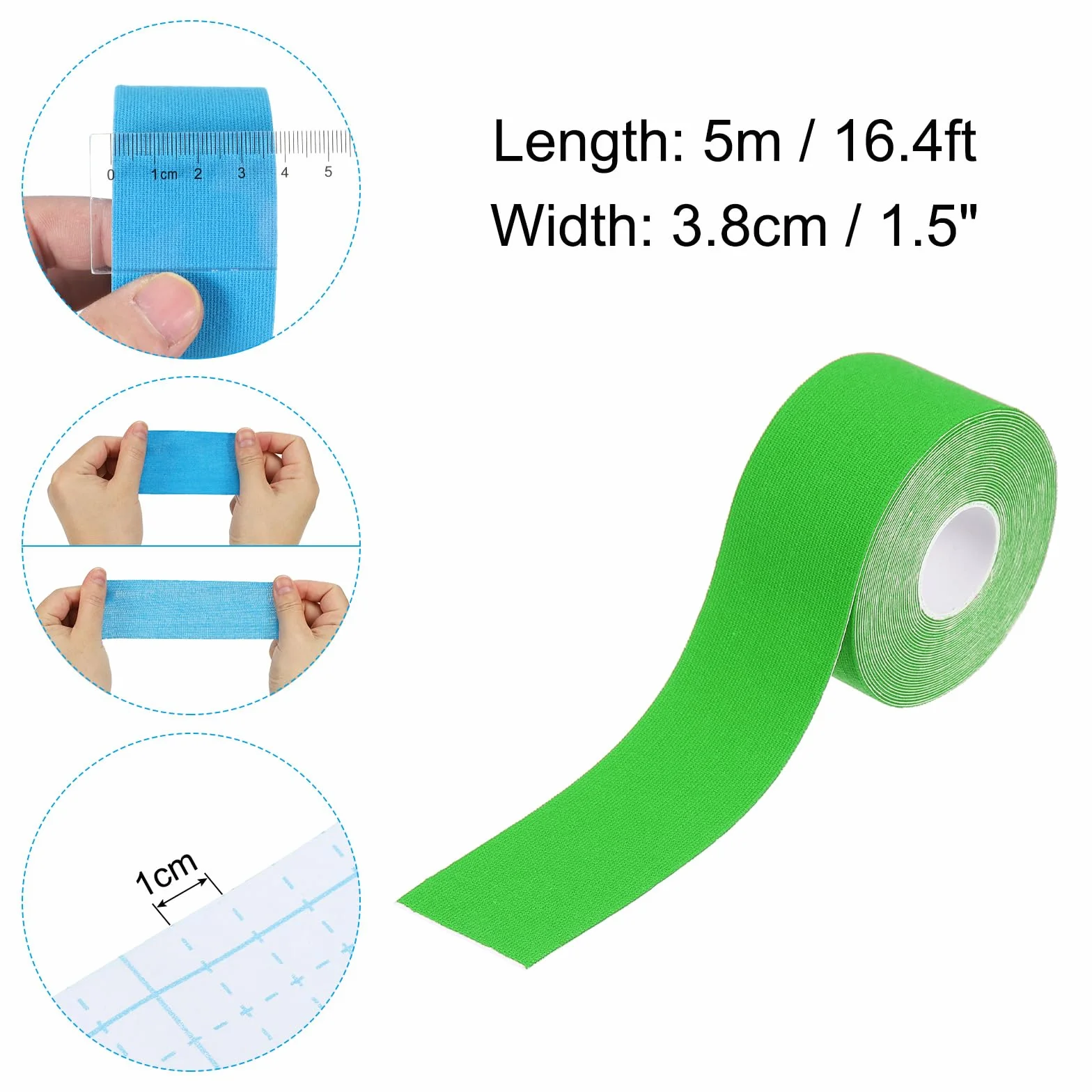 PATIKIL Nastro Antiscivolo 5m x 3.8cm Tape Sportivo Grip per Yoga Attrezzatura Sport, Verde