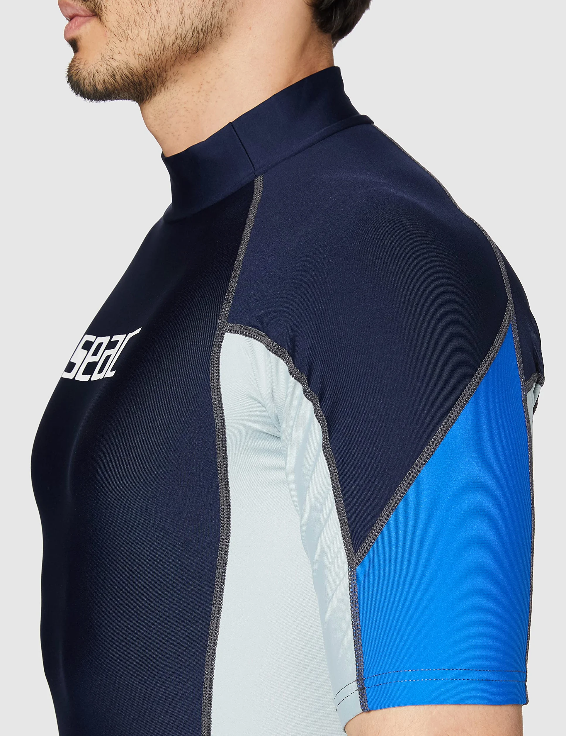 Seac RAA Short Evo Man, Maglia Protettiva Rash Guard per Snorkeling e Nuoto Anti UV
