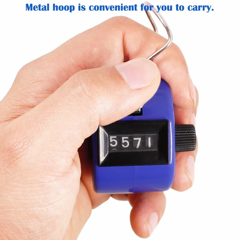 AFUNTA Contatore Contacolpi Portatile a 4 Cifre, Manual Clicker per Sport/Golf/Scuola