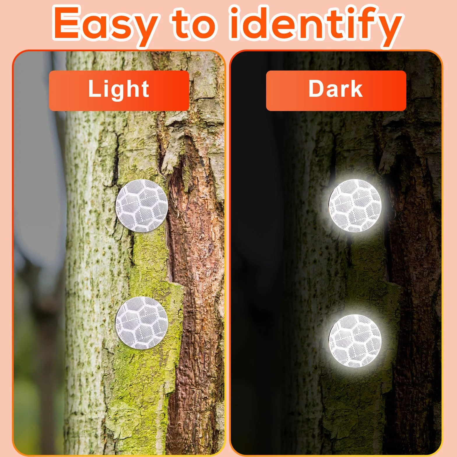Puntine Riflettenti per Marcatura Sentieri 100pz XIHIRCD - Luminose per Caccia Campeggio Alberi
