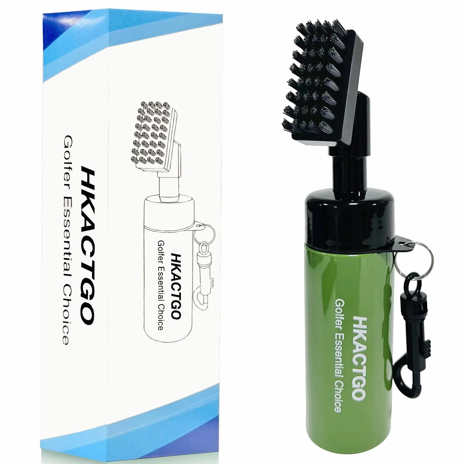 Spazzola per la pulizia mazze golf con flacone spray, kit pulizia scanalature 141,7g