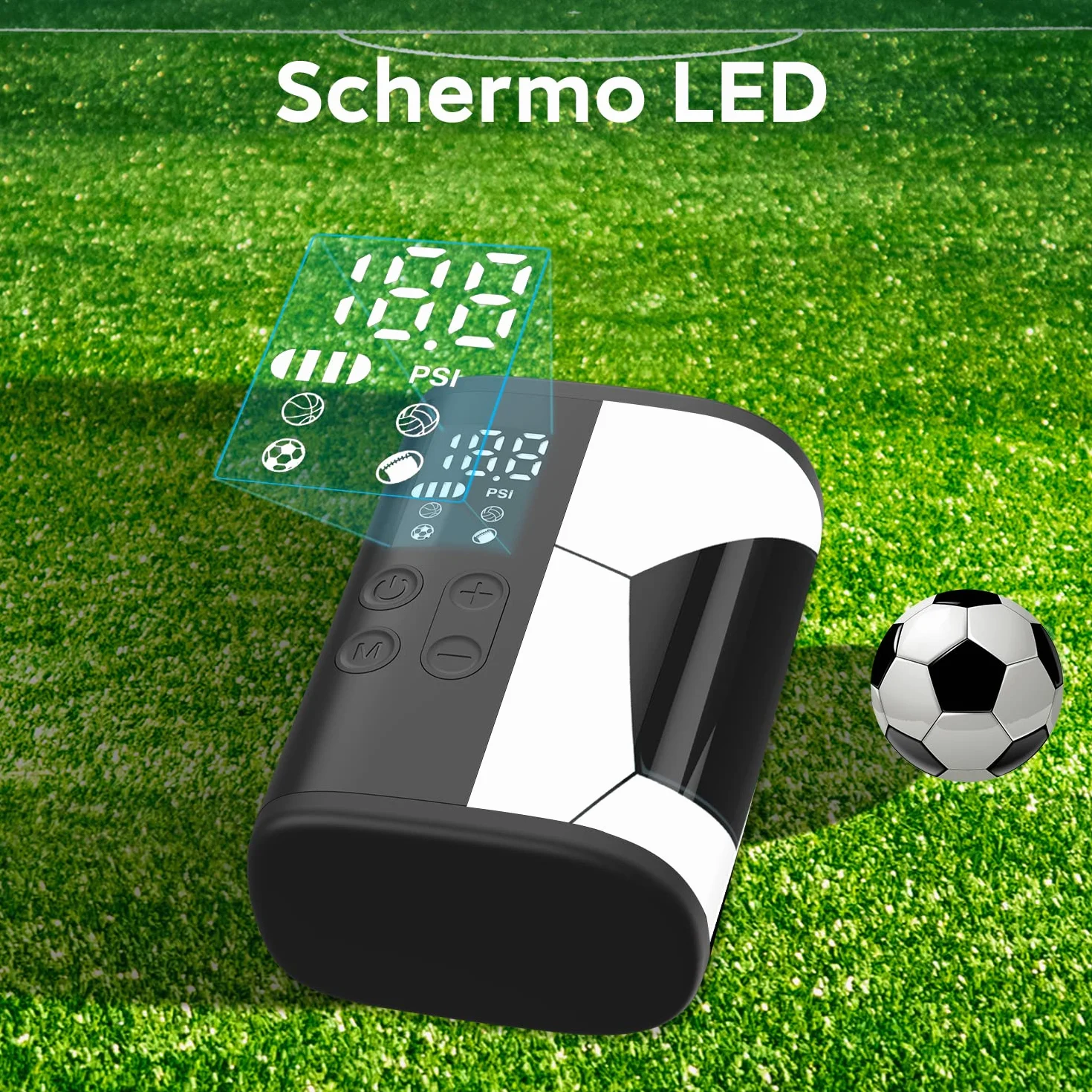 Woowind P101 Pompa per palloni con display LED e powerbank 4000 mAh