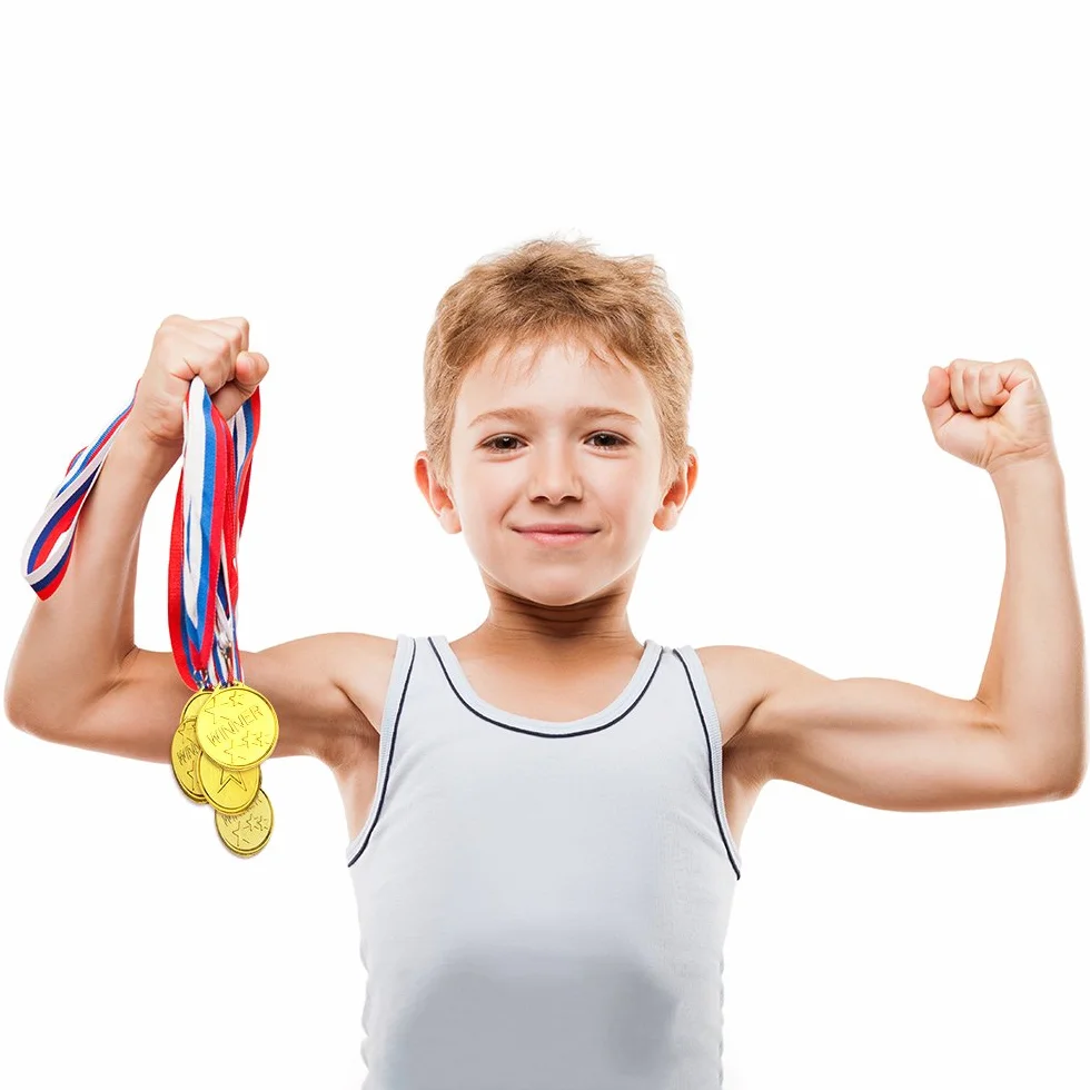 FEPITO 30 Pezzi Medaglie da Trofeo in Oro per Premi per Bambini Sport