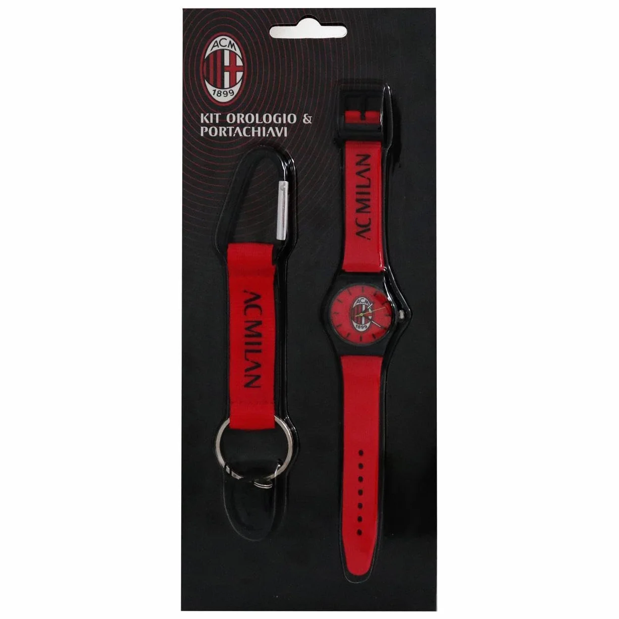 Orologio Portachiavi Moschettone AC Milan Ufficiale