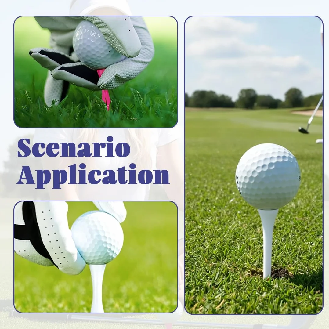 Golf Tees Professional 48 Pezzi, Golf Tee in Plastica, Controllo Altezza, Colore Misto, 25-83mm
