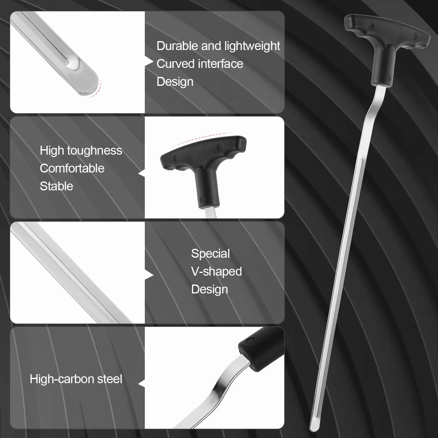 PEUTIER Strumento rimozione impugnatura da Golf 28 cm Acciaio Carbonio