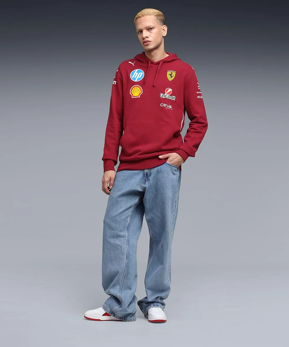 PUMA Felpa con Cappuccio Scuderia Ferrari HP 2025 da Uomo