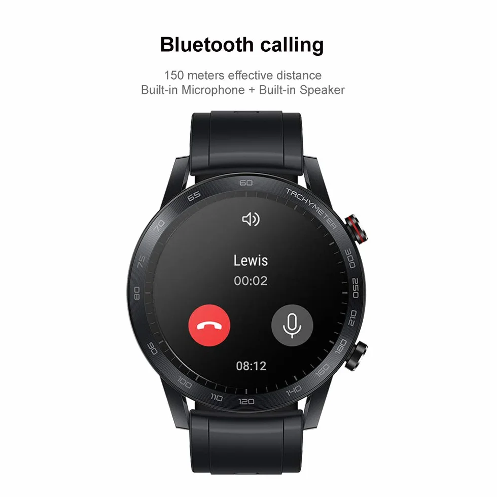 HONOR MagicWatch 2 46 mm SmartWatch GPS 5ATM frequenza cardiaca SpO2 chiamata Bluetooth nero