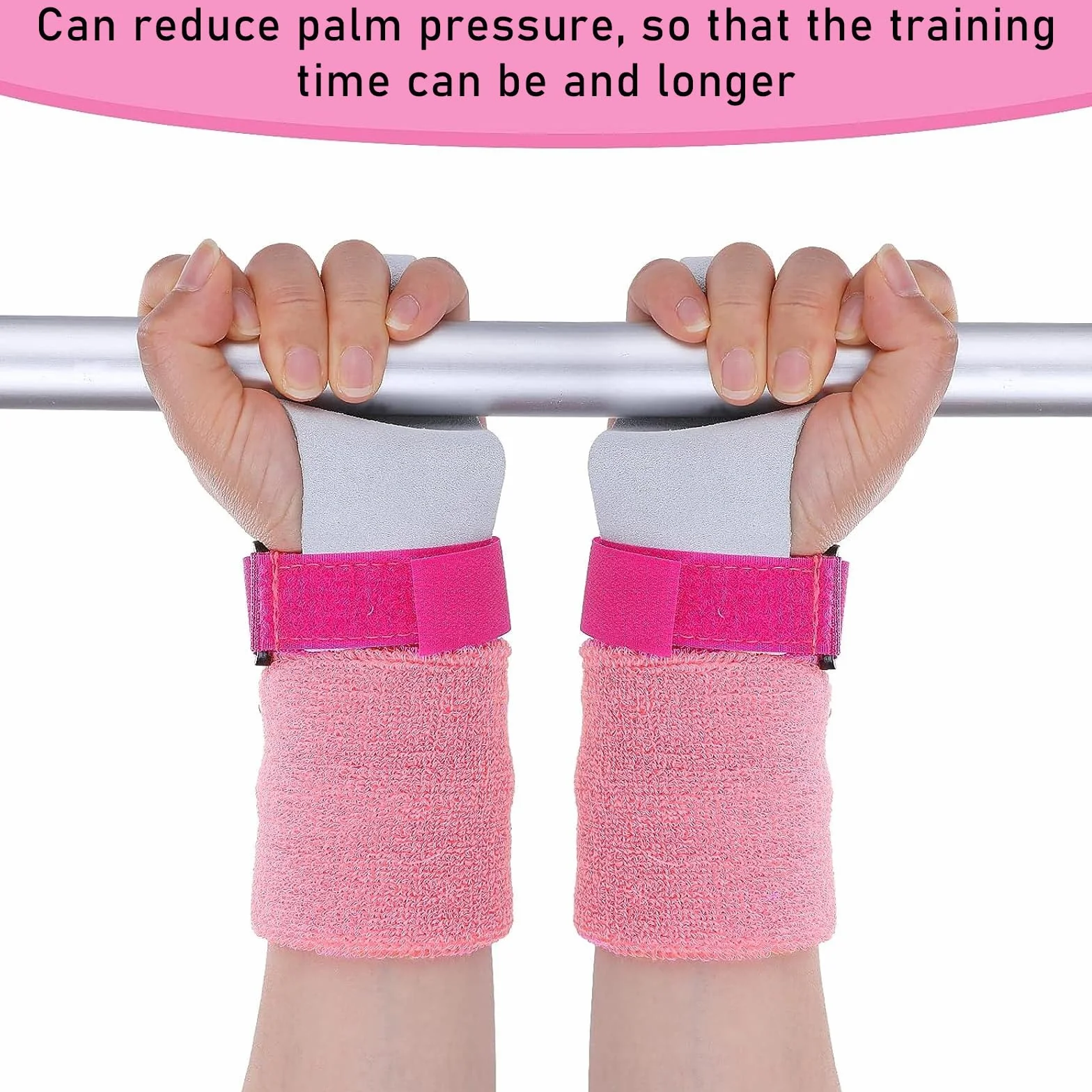 Manopole Paracalli Ginnastica Artistica Bambina con 4 Cinturini Protezione Polso Crossfit Palm Protector Grips