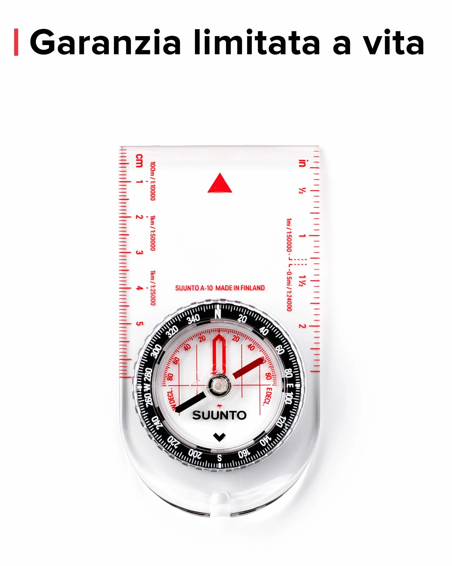 SUUNTO A-10 Bussola Robusta Navigazione Professionale, Compass Multifunzione Impermeabile