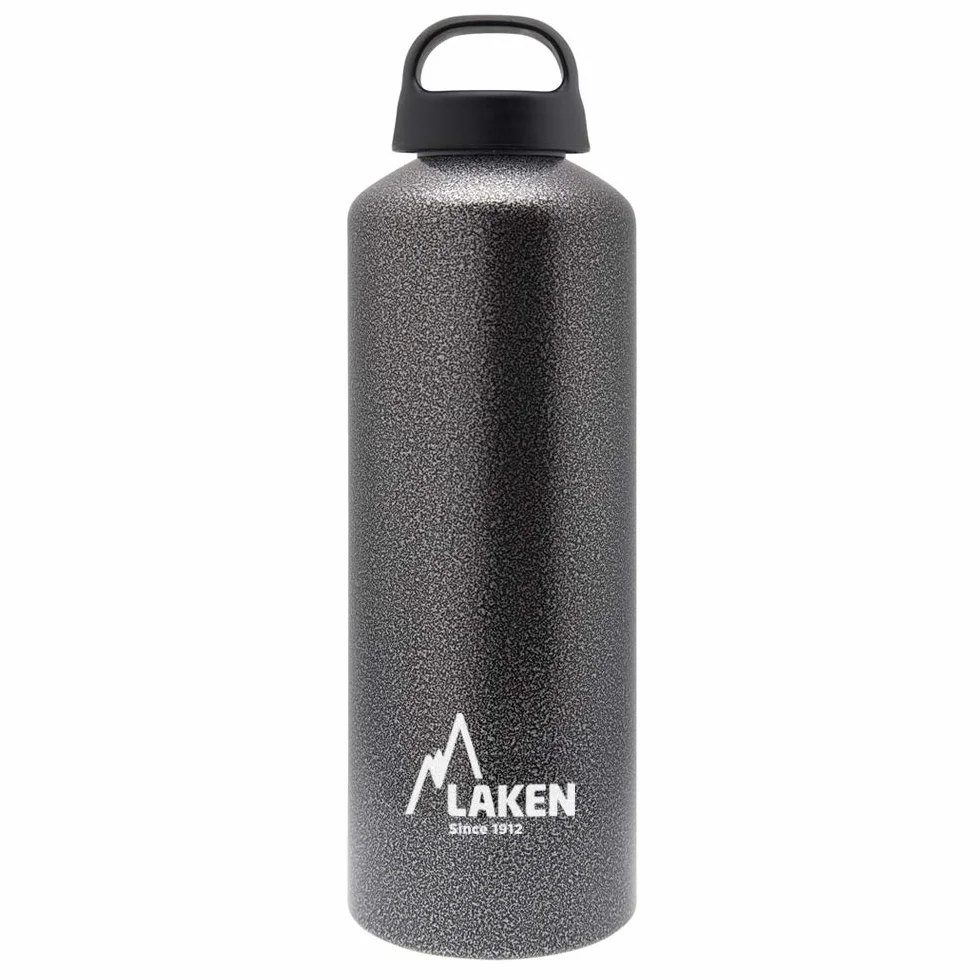 Laken Classic Borraccia Bottiglia d'acqua 1 Litro Granito Apertura Ampia Tappo a Vite con Impugnatura