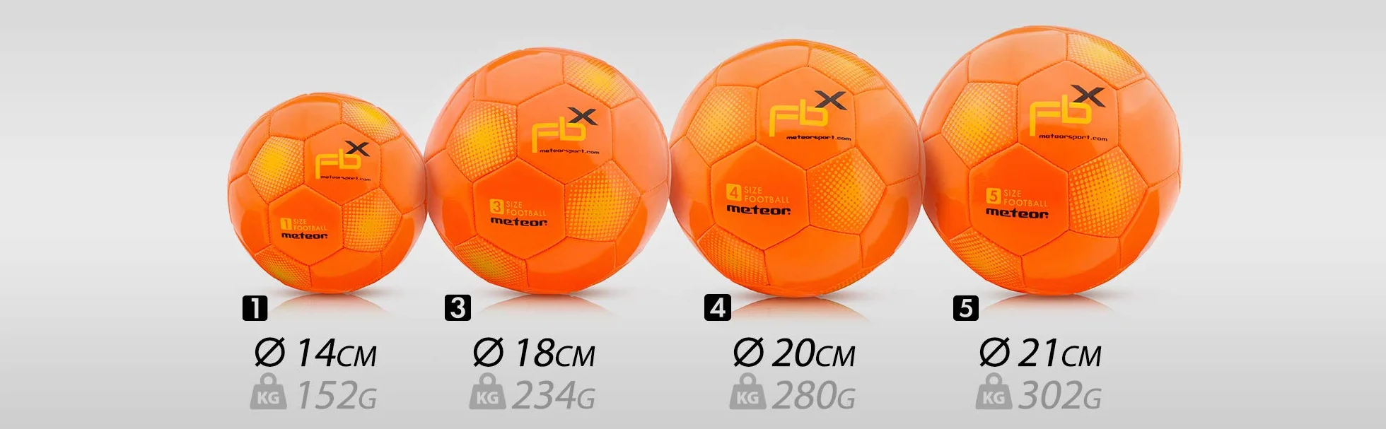 Meteor Pallone da Calcio Cucito per Bambini Adolescenti e Adulti 5 4 3 1 Dimensioni e 4 Colori