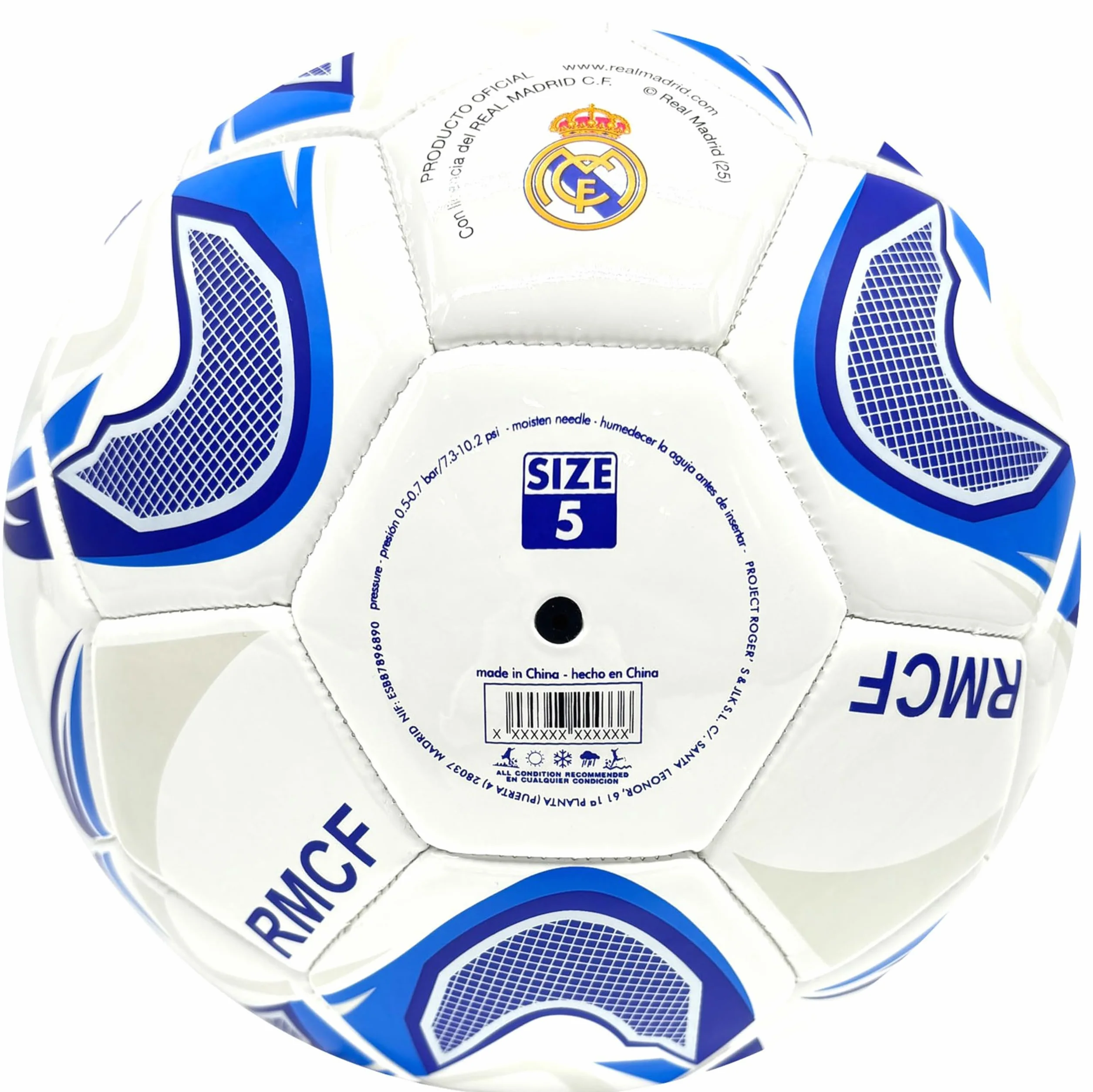 Real Madrid Pallone da calcio collezione ufficiale, misura 5