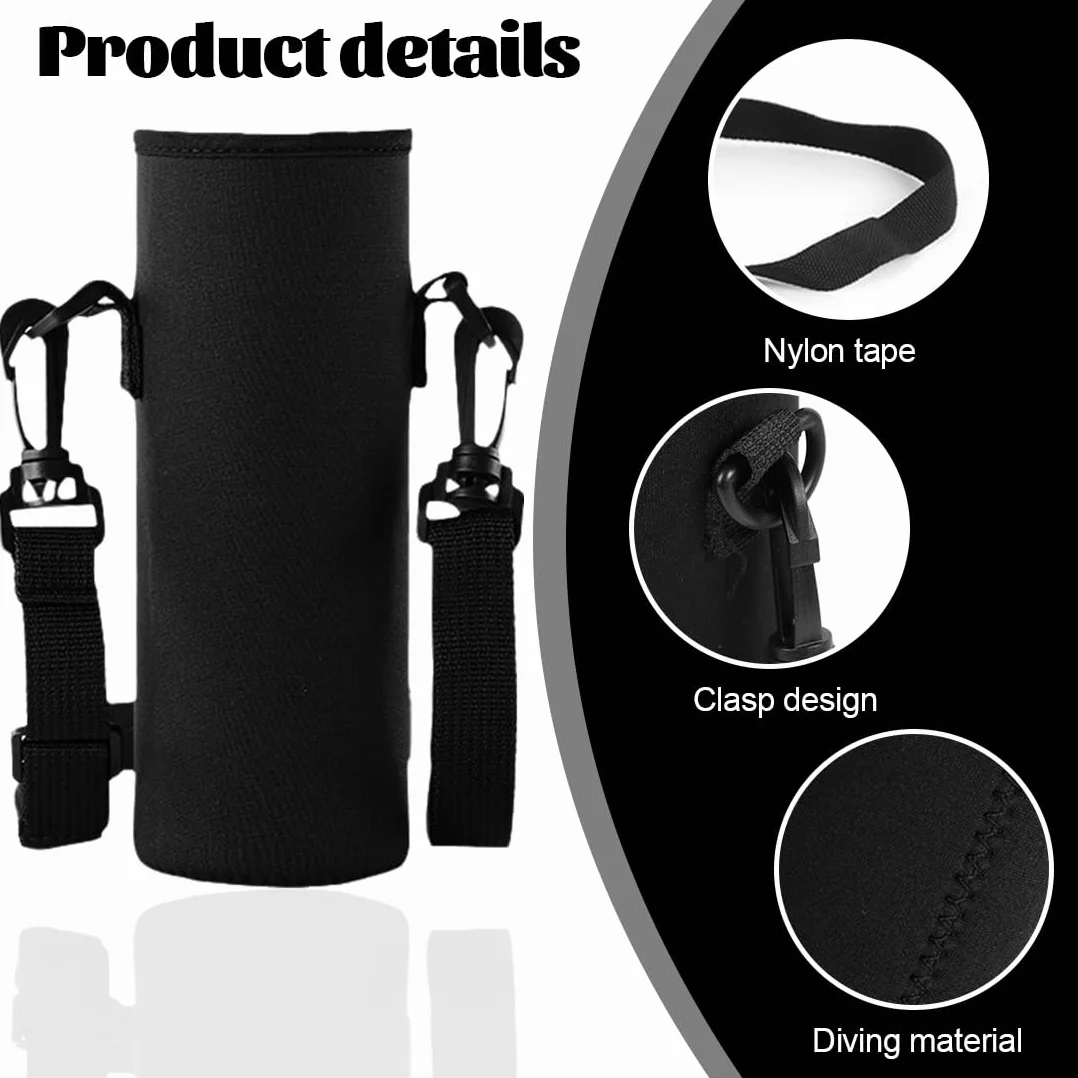 Borsa in Neoprene per Borraccia con Tracolla 1500ML, Custodia Protettiva Porta Bottiglia Acqua per Viaggio ed Escursionismo