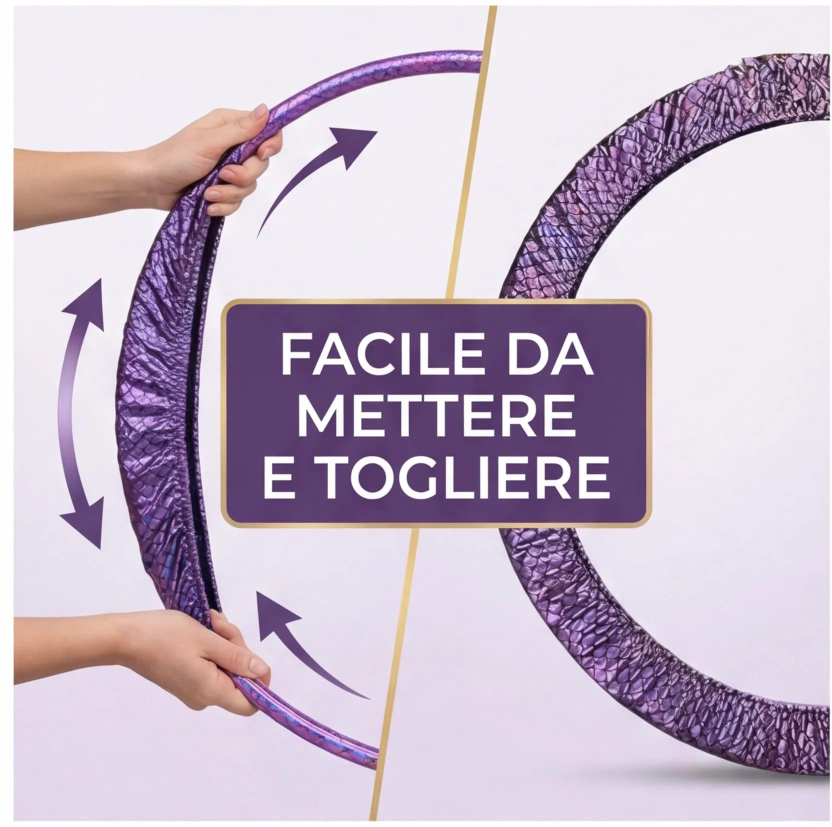 Copertura Protettiva per Cerchio Ginnastica Ritmica Diametro 85 cm Poliestere Viola