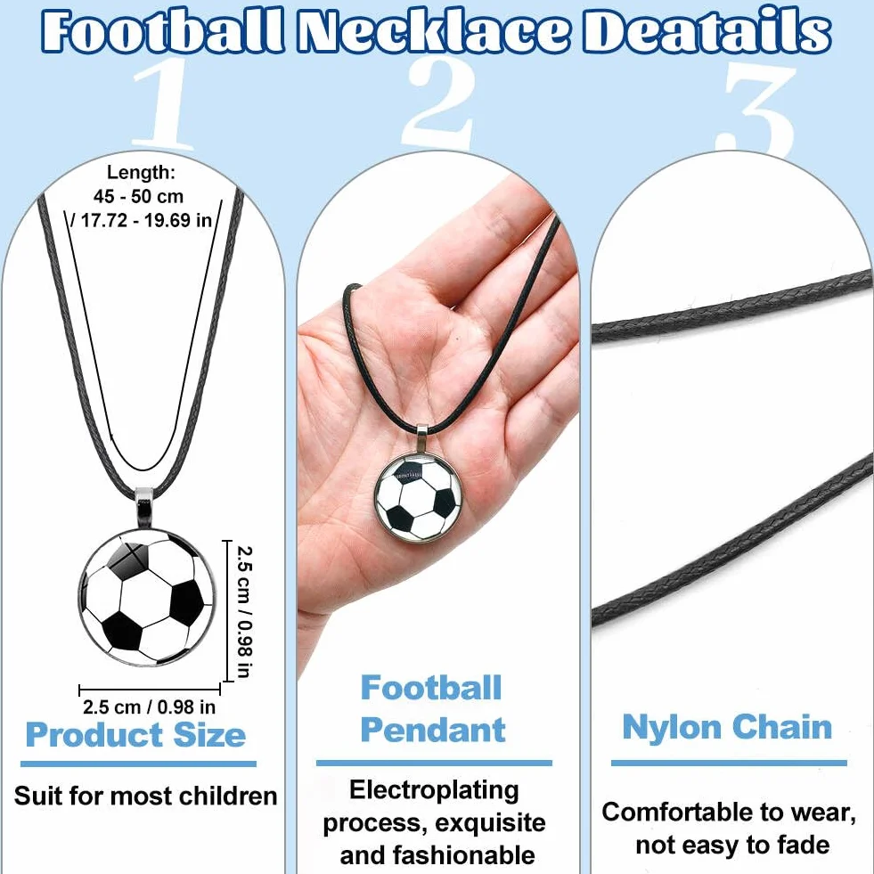 Set Bracciale e Collana da Calcio Regolabili per Ragazze Tifosi