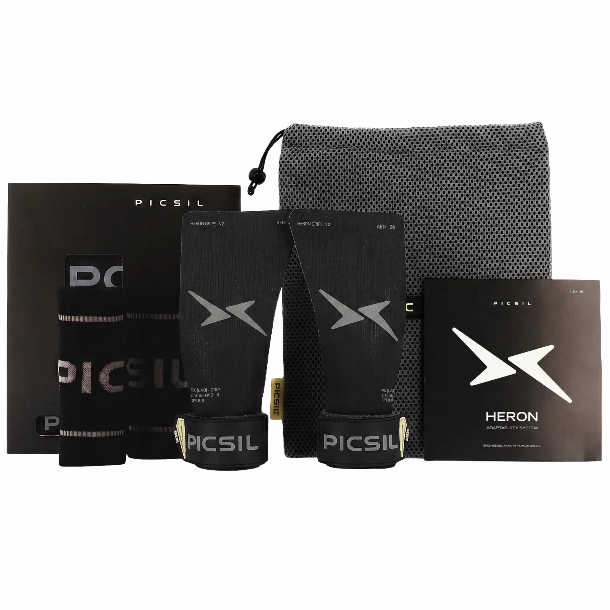 PICSIL Paracalli Heron Grips Protezione Mani con Astuccio e Polsini Cross Training Calisthenics Fitness
