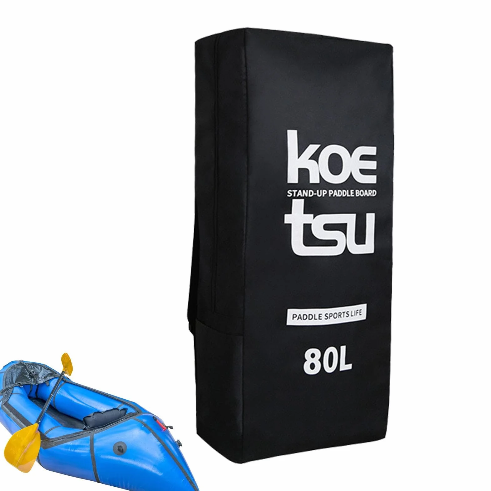 Impermeabile Borsa da Tavolo da Paddle Gonfiabile Zaino da Viaggio 80L Porta Attrezzatura per Impieghi Pesanti Paddle Storage